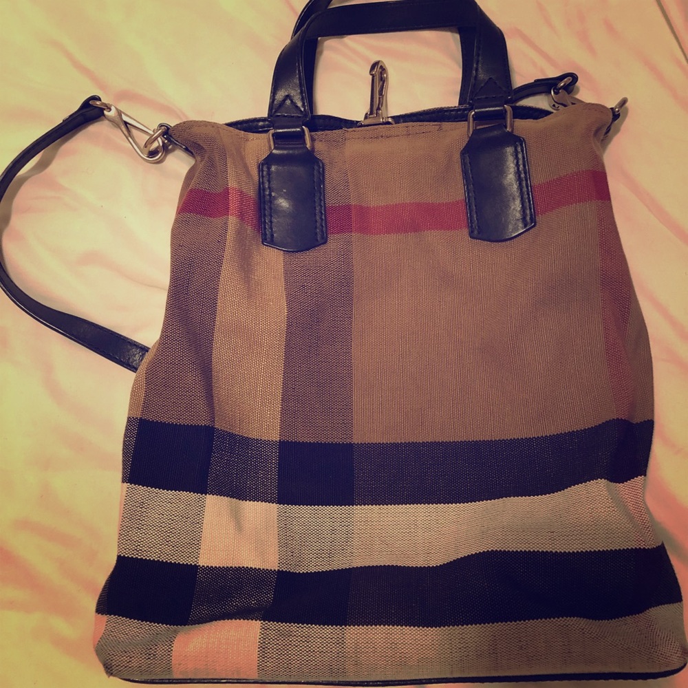 Burberry canvas check bag with cross body strap